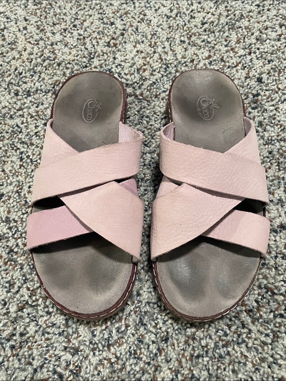Chaco leather slides sz 6